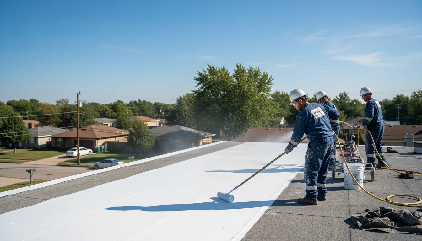 Commercial roof coating in Long Branch, TX near me